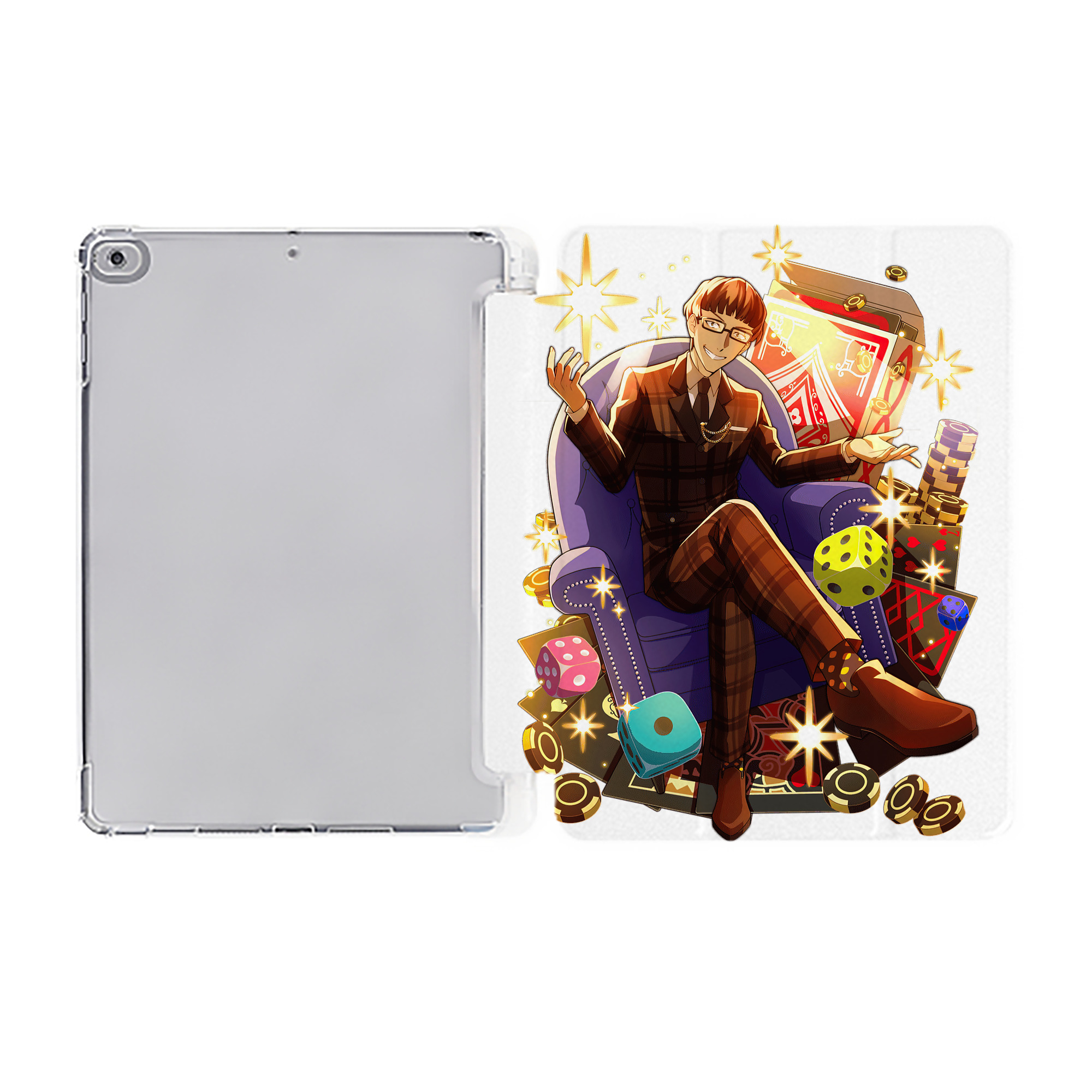 （画像用） 文豪ストレイドッグス Bungo Stray Dogs IPad ケース ペン収納付き 三つ折りスタンド PUレザー×シリコン 対応機種9.5/10.5/10.9インチ